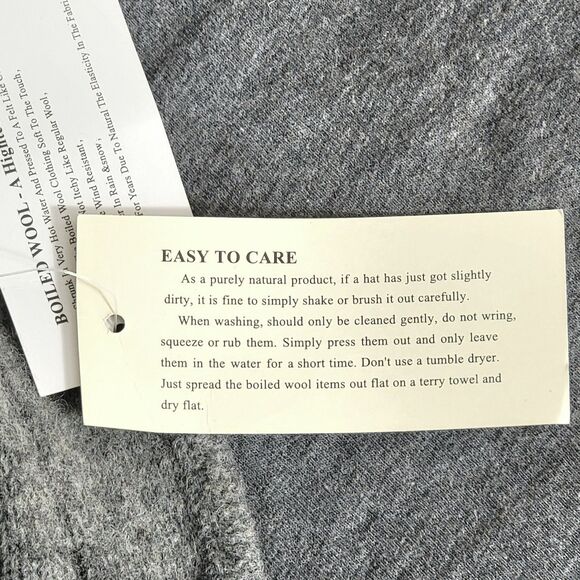 Lawliet Hat Womens Gray 100% Wool Bonnet Bucket 1920s Style Collapsible Cloche - Picture 12 of 12